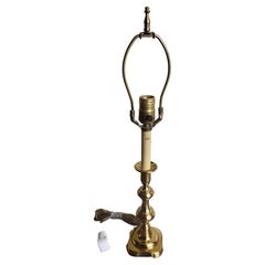 Pair of Solid Polished Brass Petite Table Lamps, a Pair