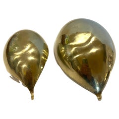 Pair of Solid Polished Brass Small Bowls Catch-it-all