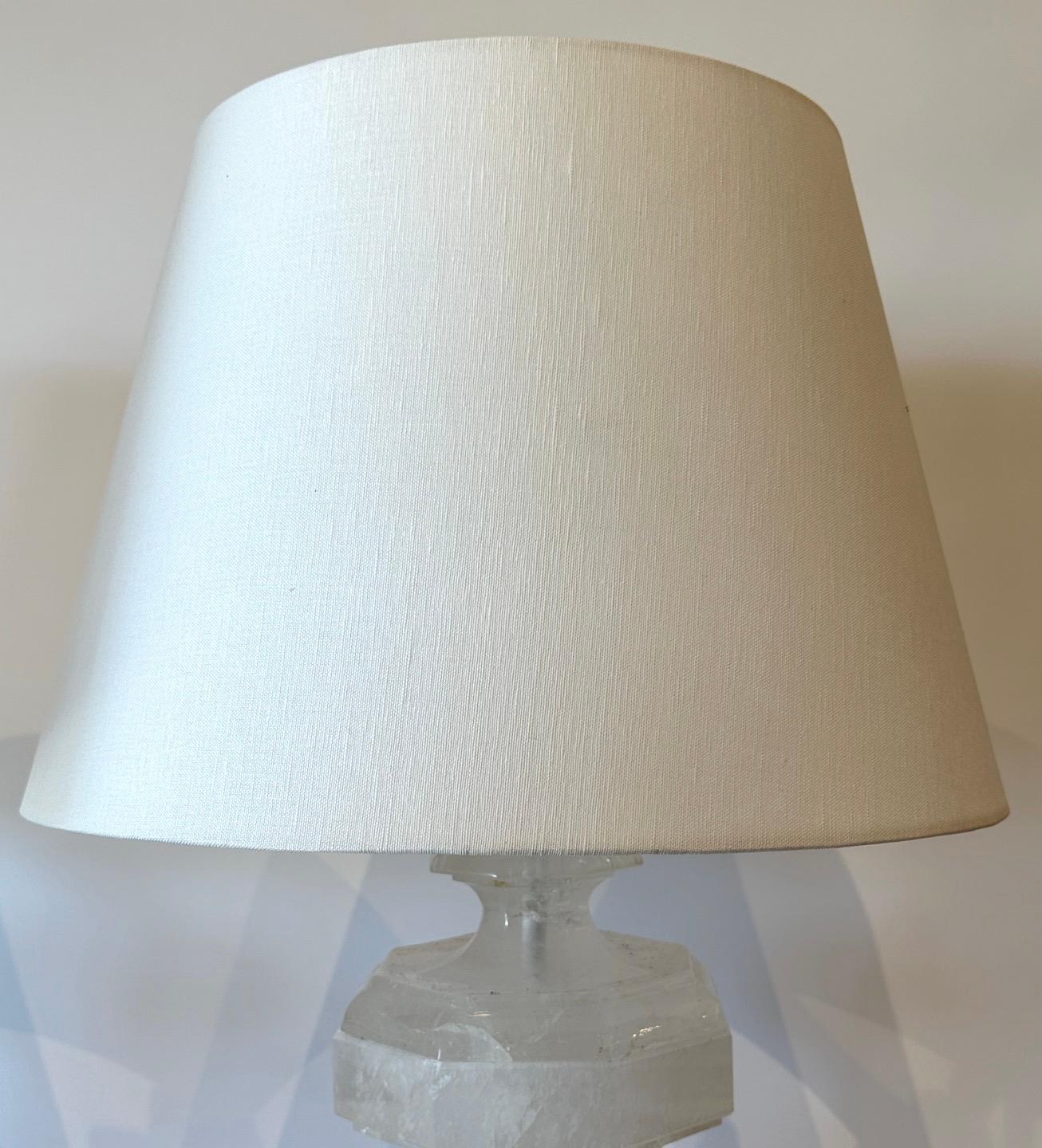 Solid, Rock Crystal Lamp For Sale 1
