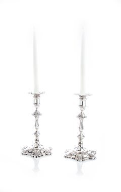 Pair of Solid Silver Candlesticks