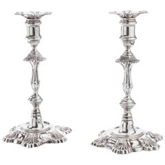 Pair of Solid Silver Candlesticks