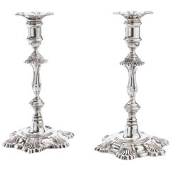 Pair of Solid Silver Candlesticks