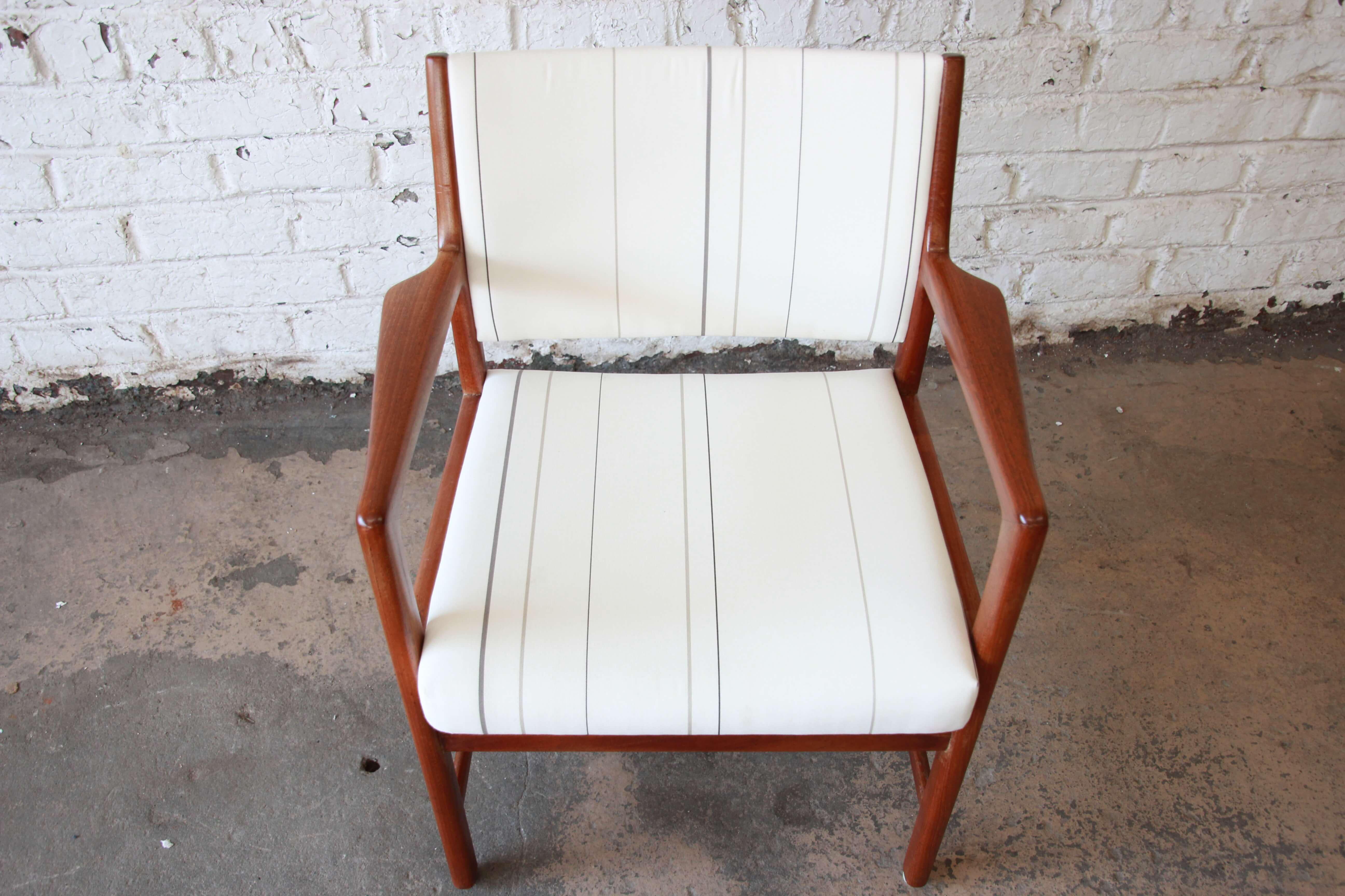 Swedish Pair of Solid Teak Armchairs by Karl Erik Ekselius for J.O. Carlsson