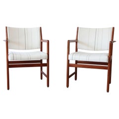 Pair of Solid Teak Armchairs by Karl Erik Ekselius for J.O. Carlsson