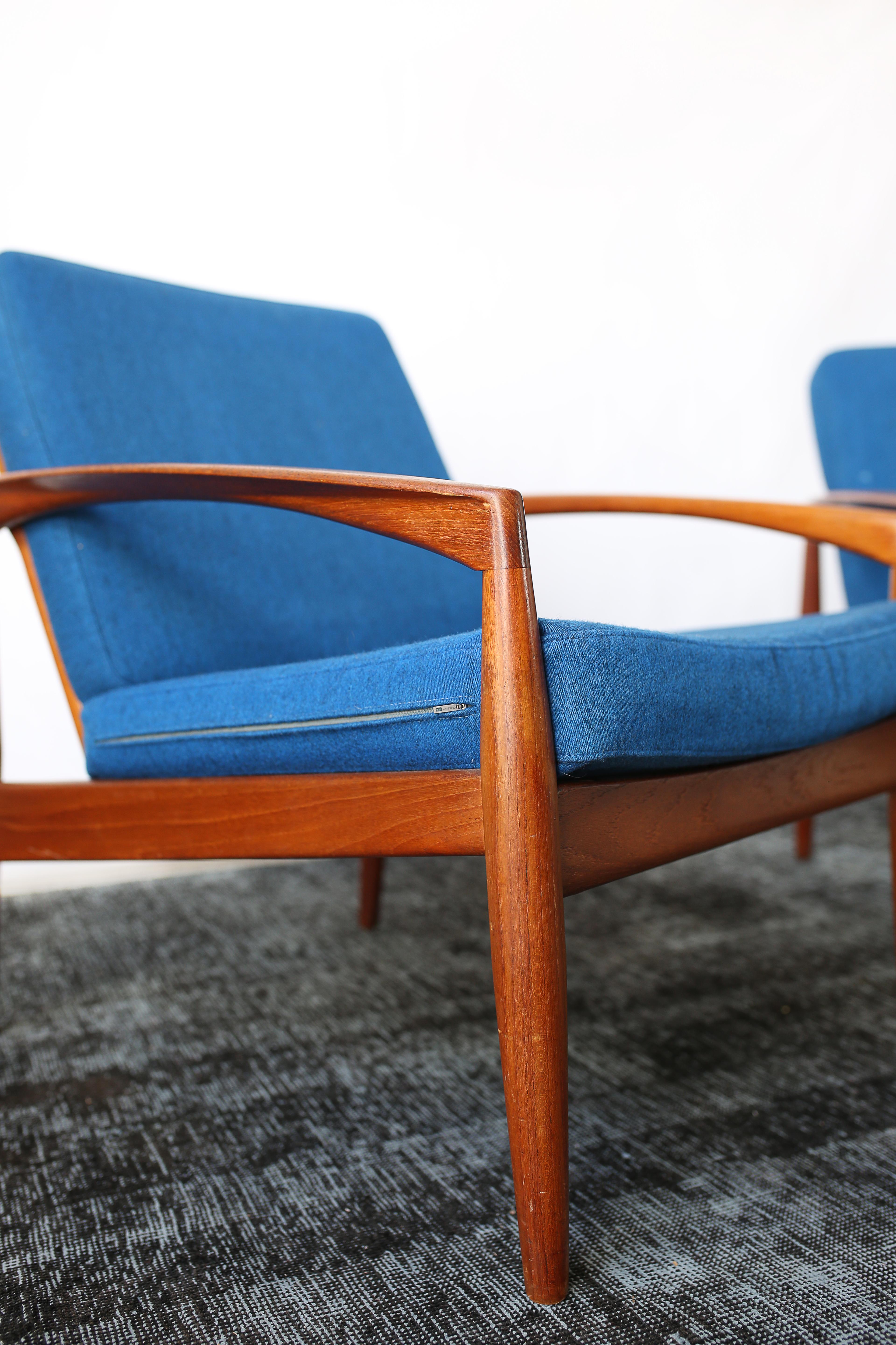 Pair of Solid Teak 'Paper Knife' Lounge Chairs by Kai Kristiansen, 1955 6
