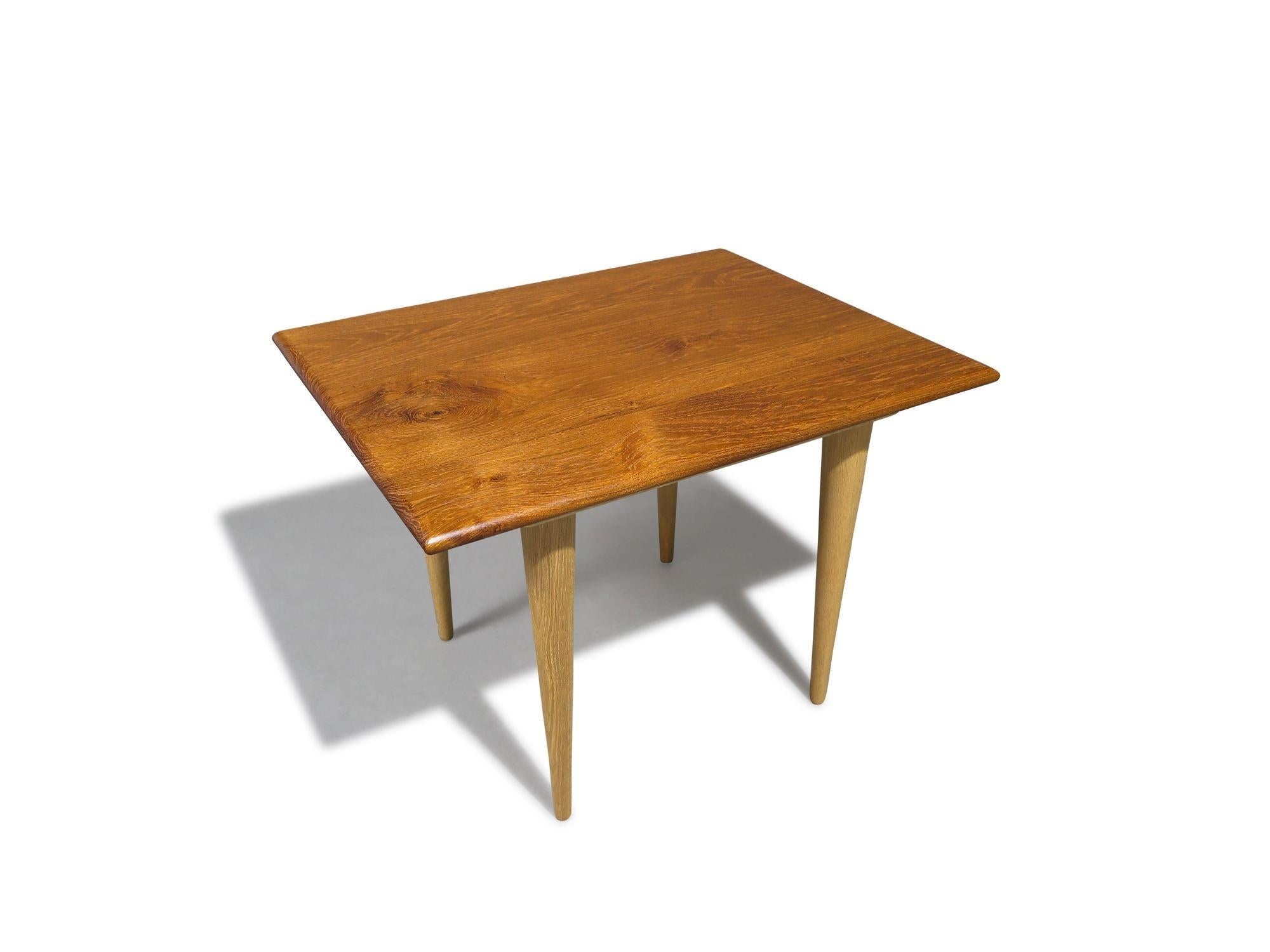 Danish Pair of Solid Teak Side Tables For Sale