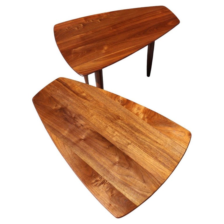 Pair of Solid Walnut Prelude Side Tables by Ace Hi at 1stDibs