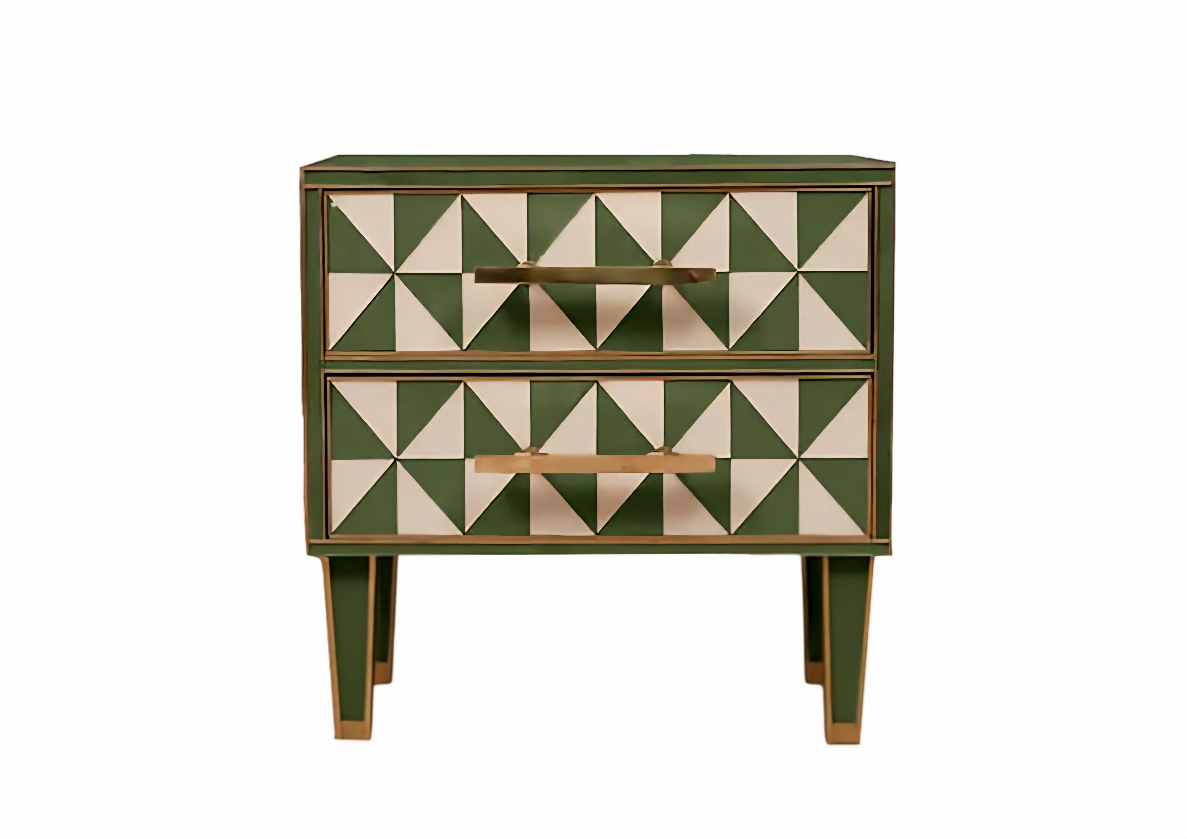 Pair of Solid Wood Bedside Table Murano Glass  Italy Handmade Justfurnituress In condizioni Nuovo in vendita a Guazzora, IT