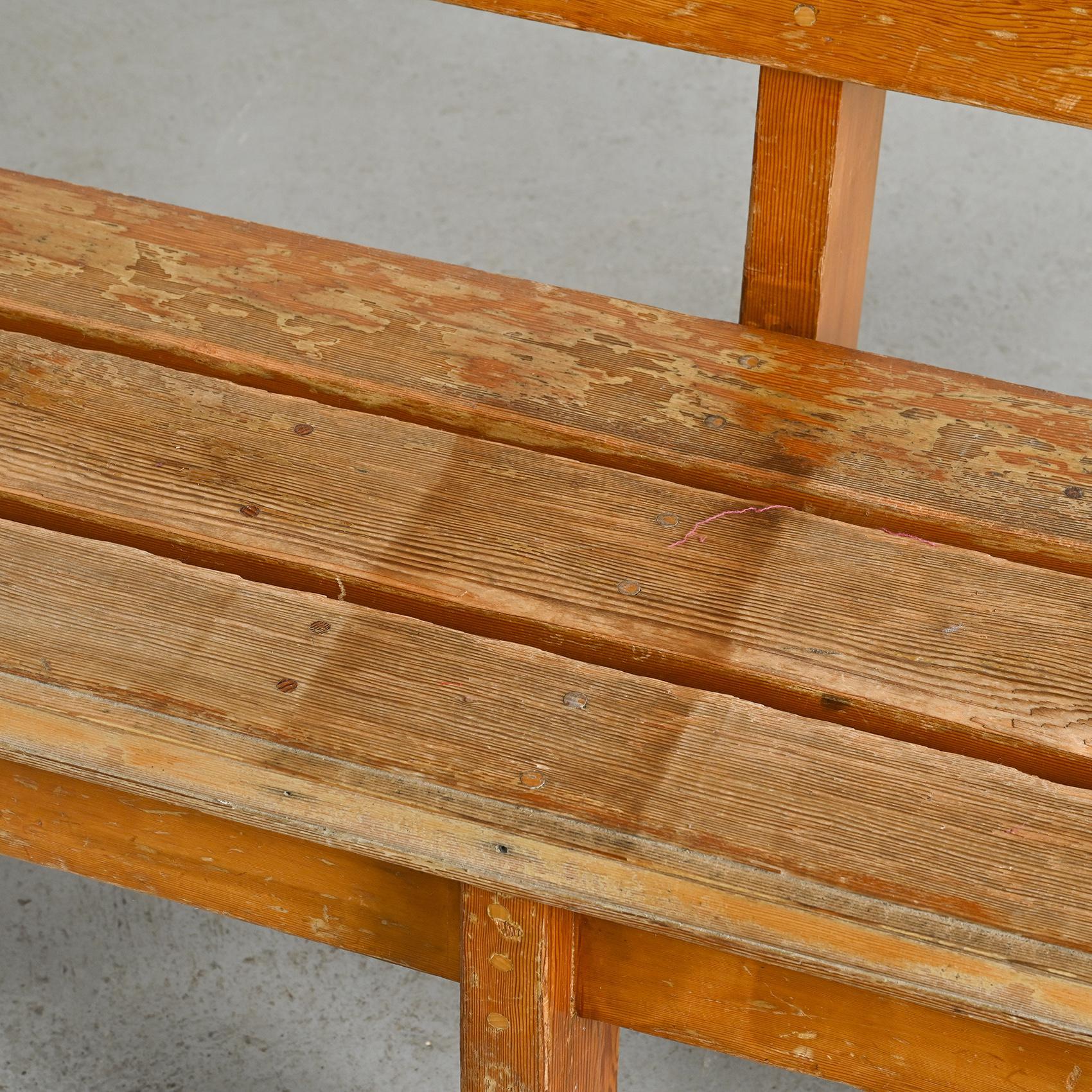 Pair of Solid Wood Benches by Christian Durupt, Courchevel, circa 1960 For Sale 10