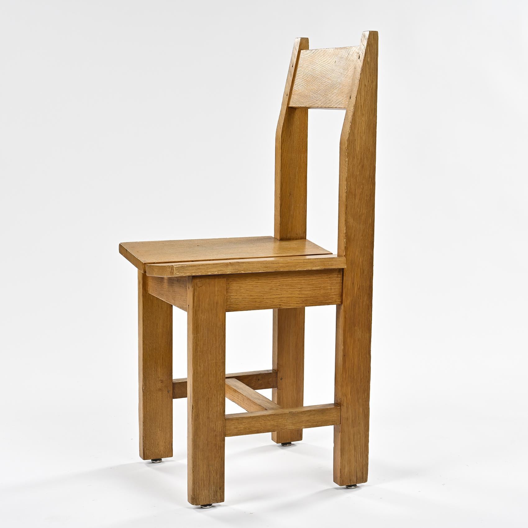 Pair of solid wood chairs, La Plagne circa 1960 For Sale 5