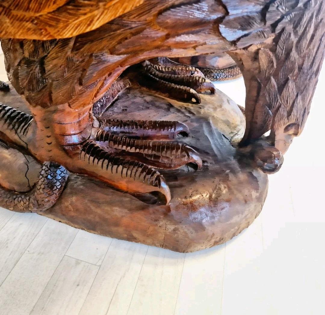 Pareja de Sillones Águila de Madera Maciza en Bueno estado para la venta en Buxton, GB