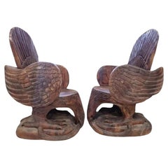 Paire de fauteuils Aigle en Wood Wood massif