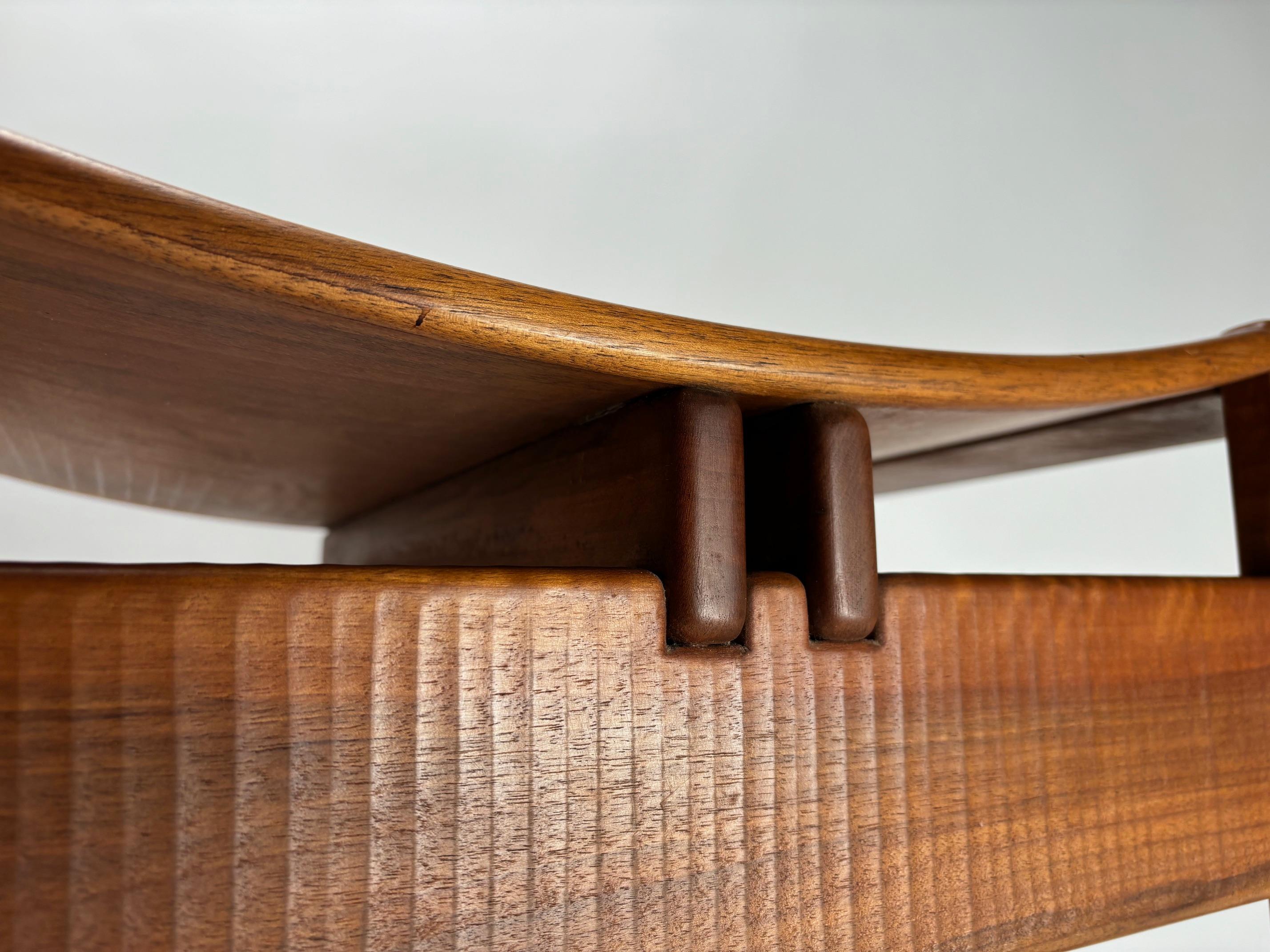 Coppia di sgabelli in legno massiccio di Giuseppe Rivadossi per Officina Rivadossi, Italia in vendita 3