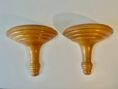 Pair of Solid wood Wall Shelves and Brackets
