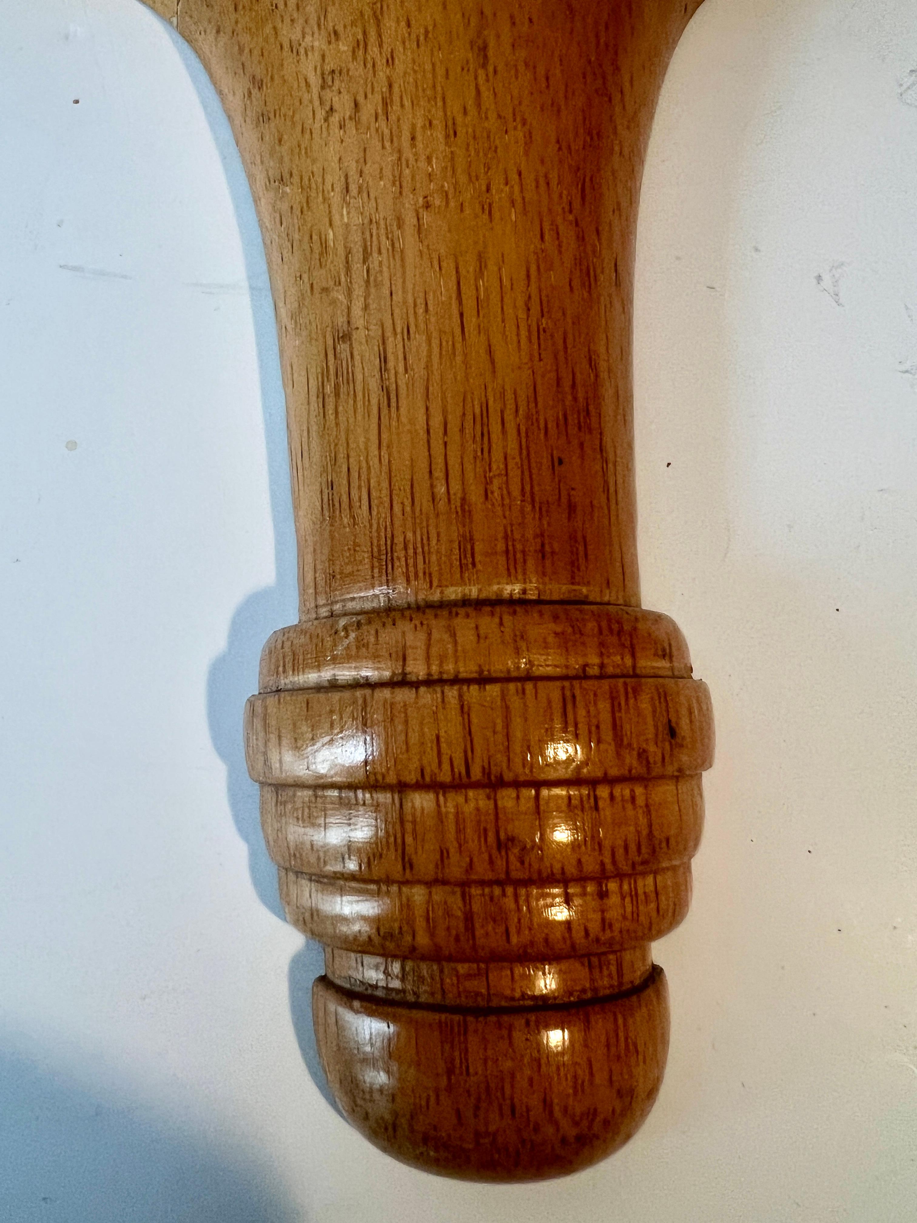 Machine-Made Pair of Solid wood Wall Shelves and Brackets For Sale