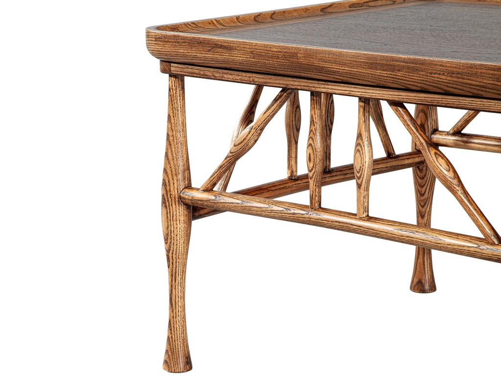 Pareja de mesas auxiliares de madera maciza de nogal y roble al estilo Frank Lloyd Wright en venta 3
