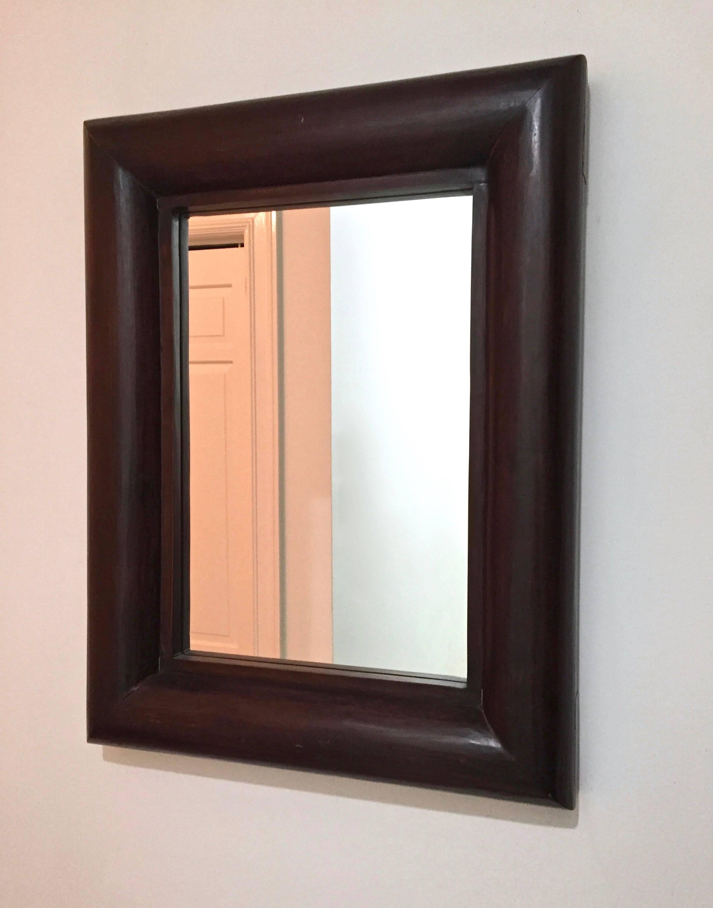 Pair of Solid Wooden Framed Mirrors, Indonesia 1990 In Excellent Condition In Jersey City, NJ