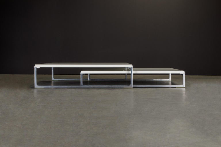 Modern Pair of 'Solo' Nesting Coffee Tables by Antonio Citterio for B&B Italia For Sale
