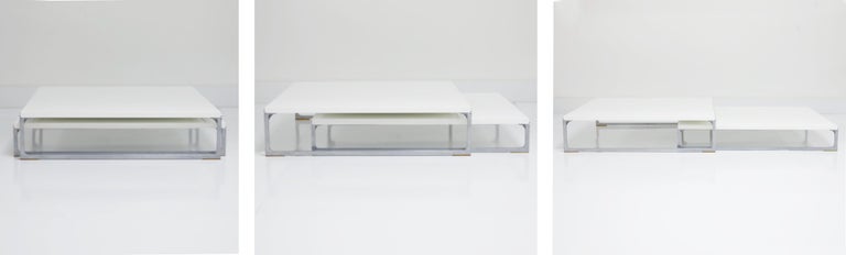 Lacquered Pair of 'Solo' Nesting Coffee Tables by Antonio Citterio for B&B Italia For Sale