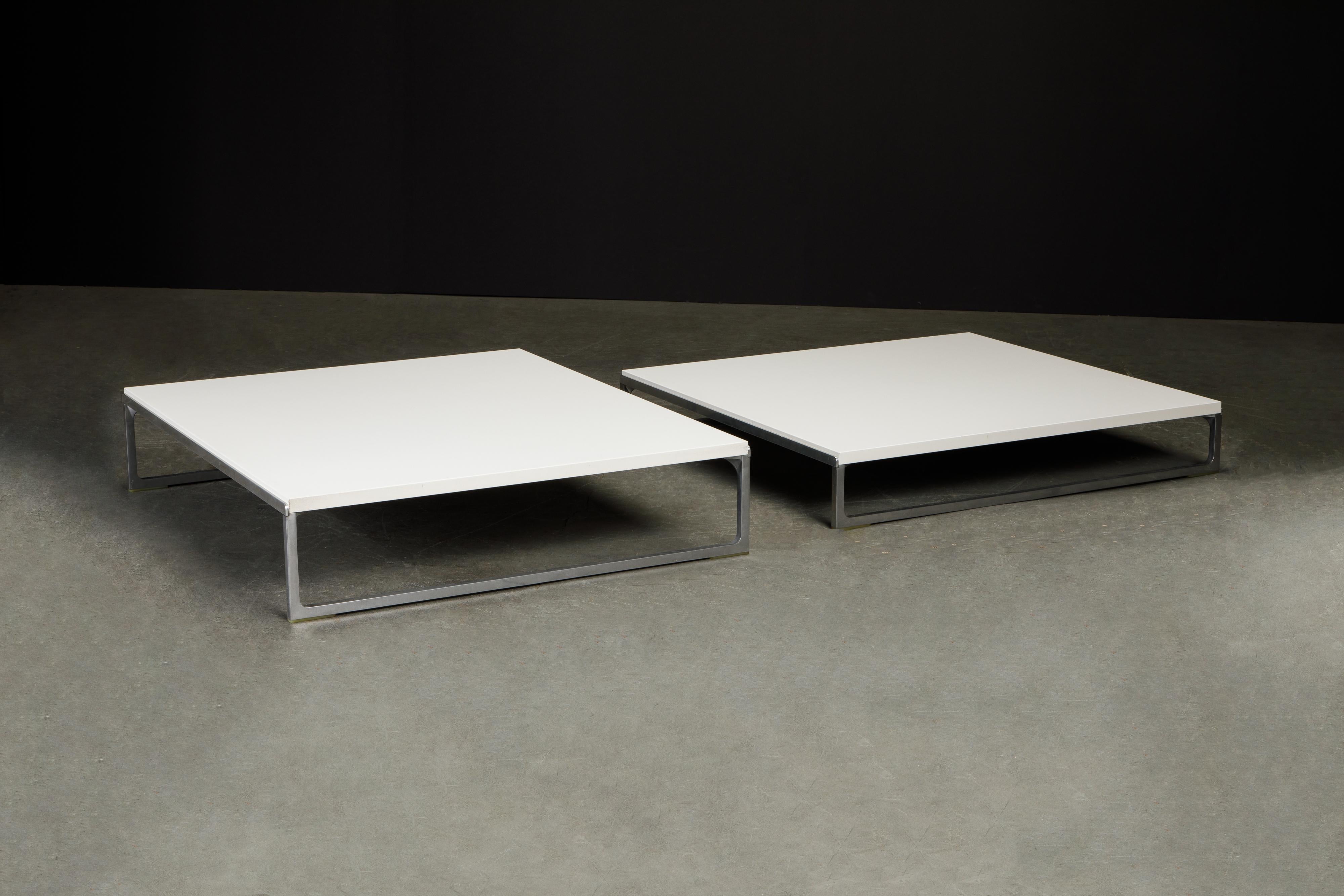 Pair of 'Solo' Nesting Coffee Tables by Antonio Citterio for B&B Italia In Good Condition In Los Angeles, CA