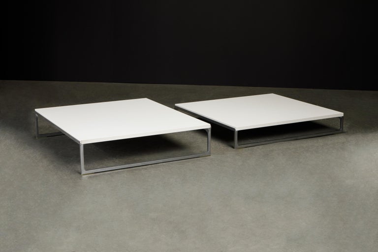Late 20th Century Pair of 'Solo' Nesting Coffee Tables by Antonio Citterio for B&B Italia For Sale