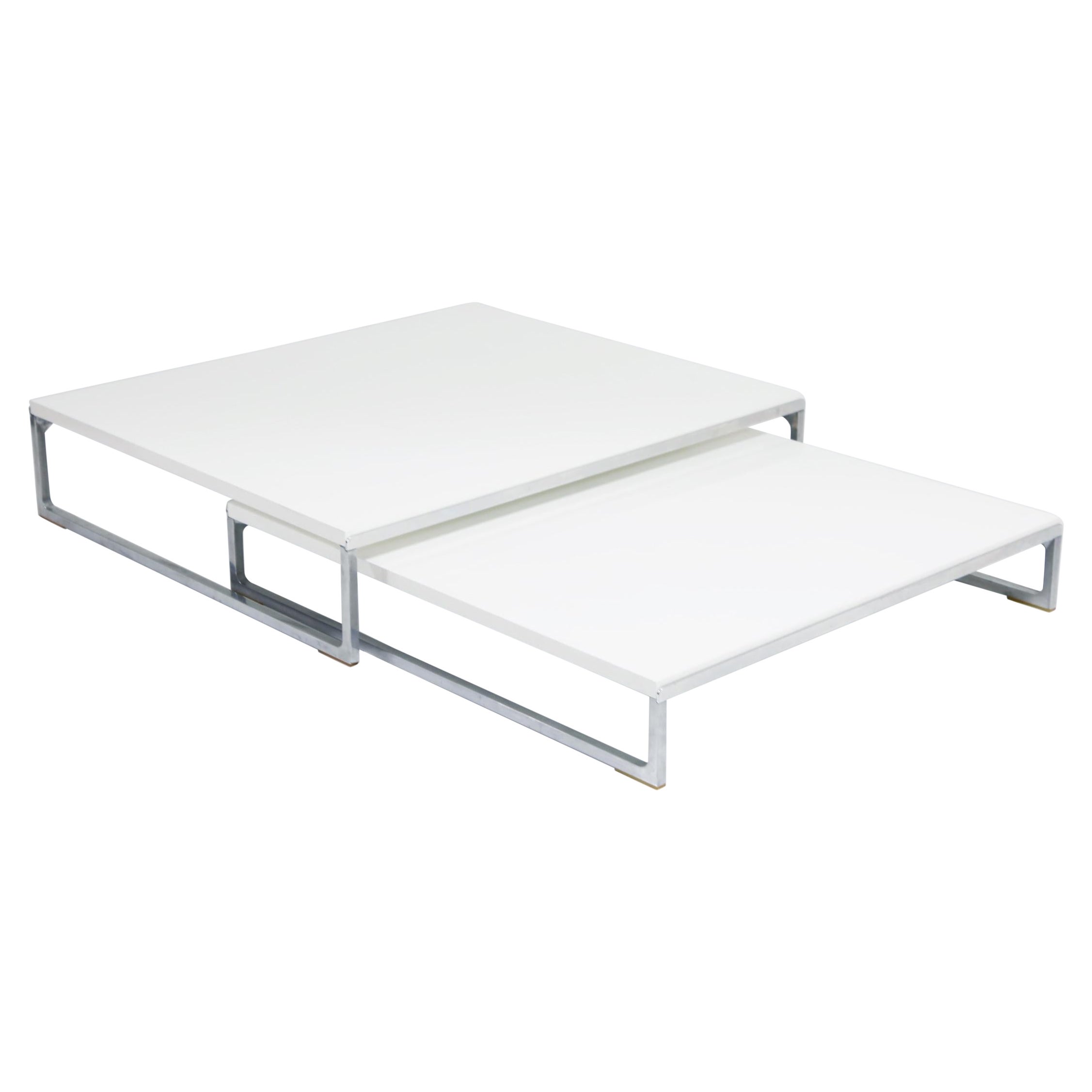 Pair of 'Solo' Nesting Coffee Tables by Antonio Citterio for B&B Italia