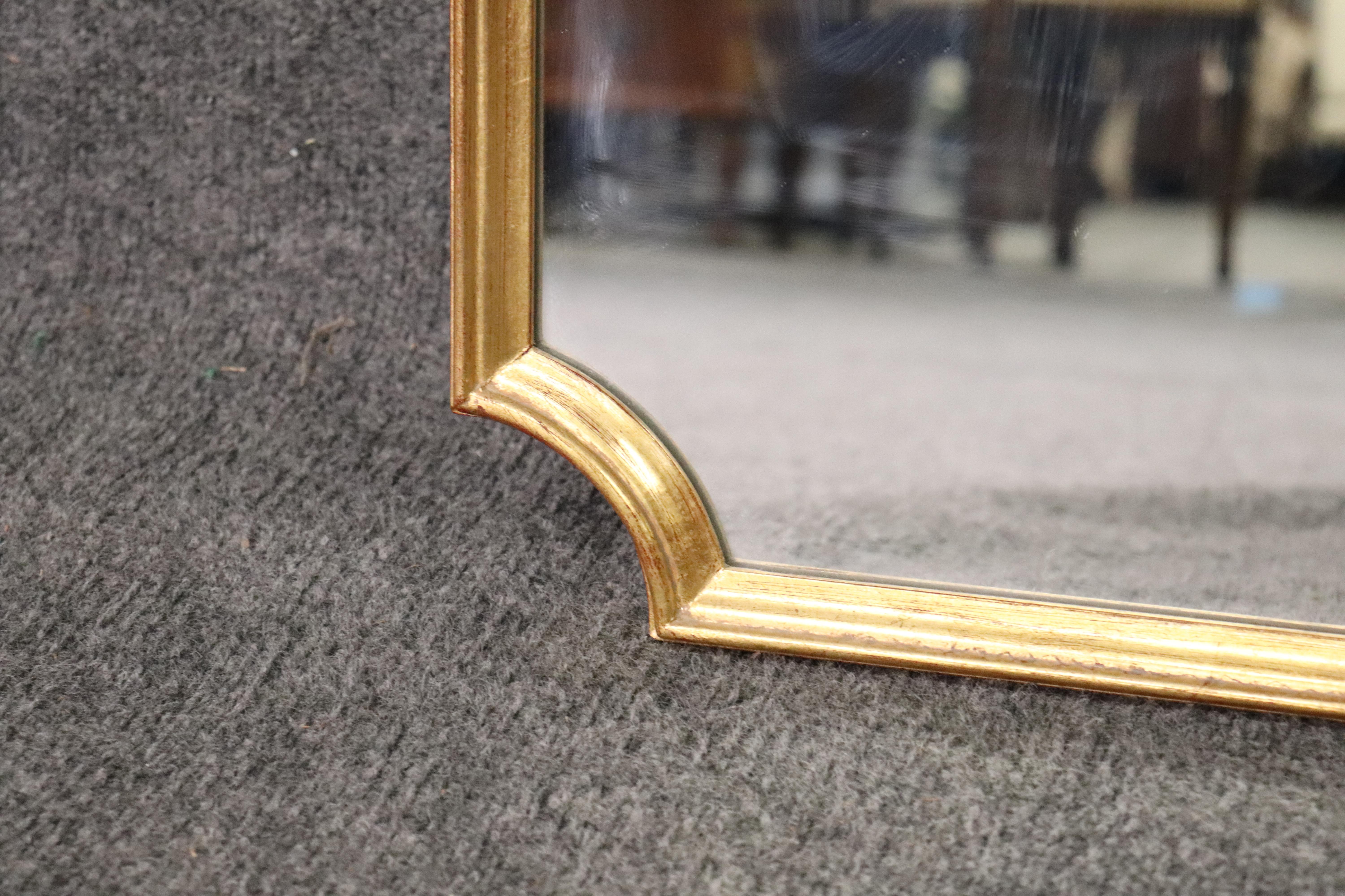 Mid-20th Century Pair of Sophisticated Giltwood French Louis XV Style Narrow Mirrors, Circa 1940