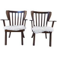 Pair of Soren Hansen for Fritz Hansen "Canada" Chairs