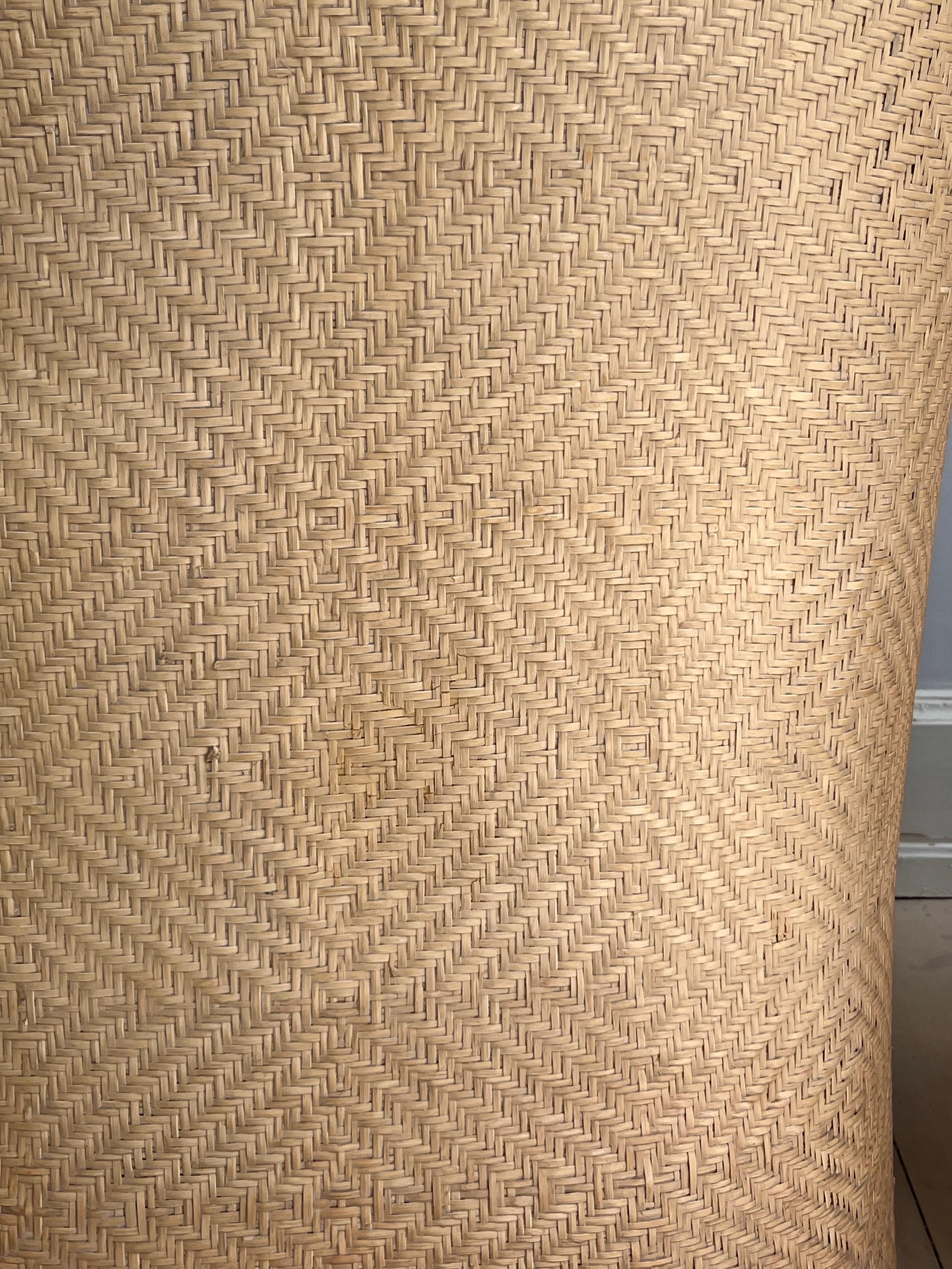 Pair of Soren Lund Lounge Chairs / Arm chairs in Wicker / Cane and leather 5