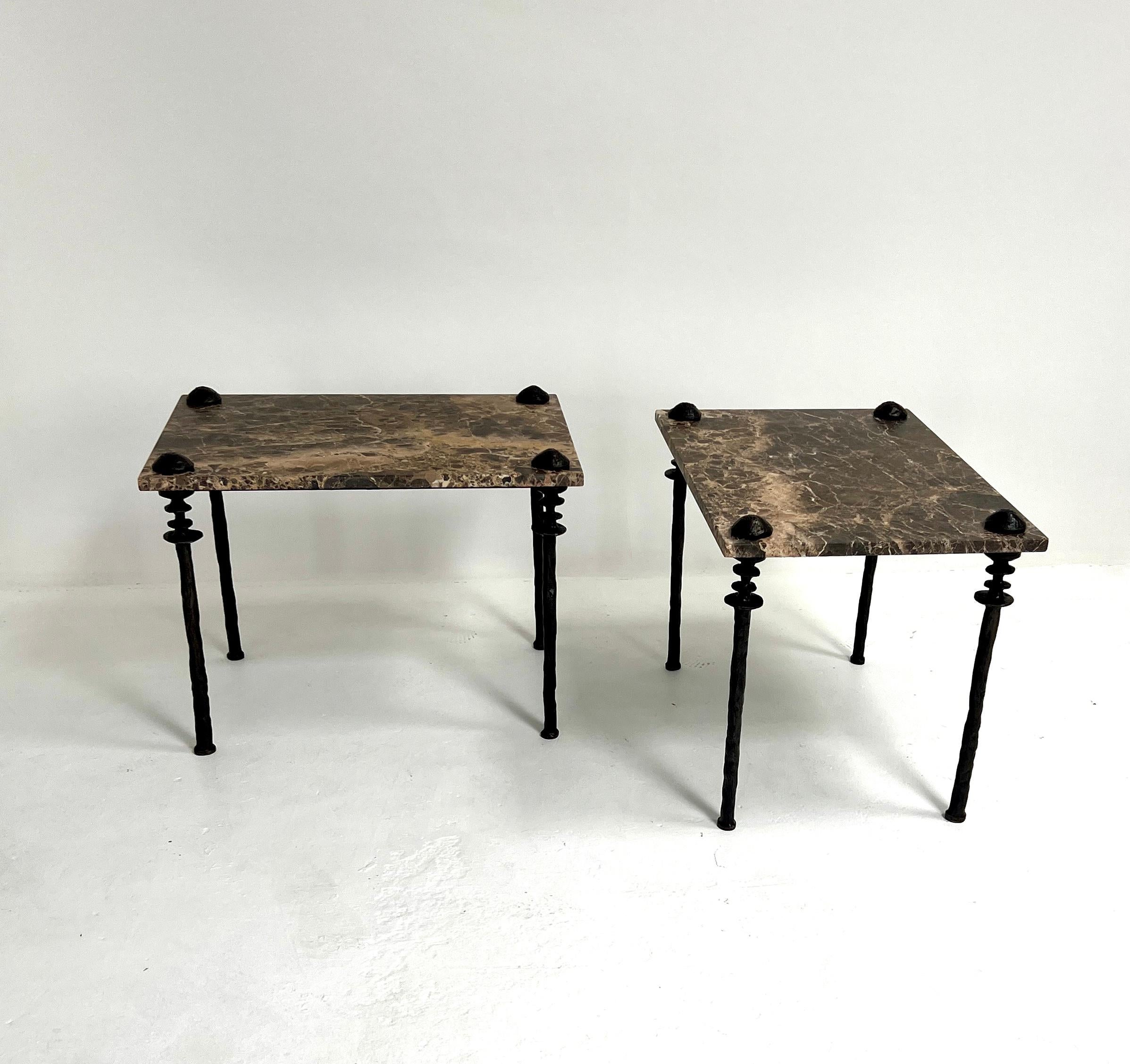 Organic Modern Pair of Sorgue Side Tables