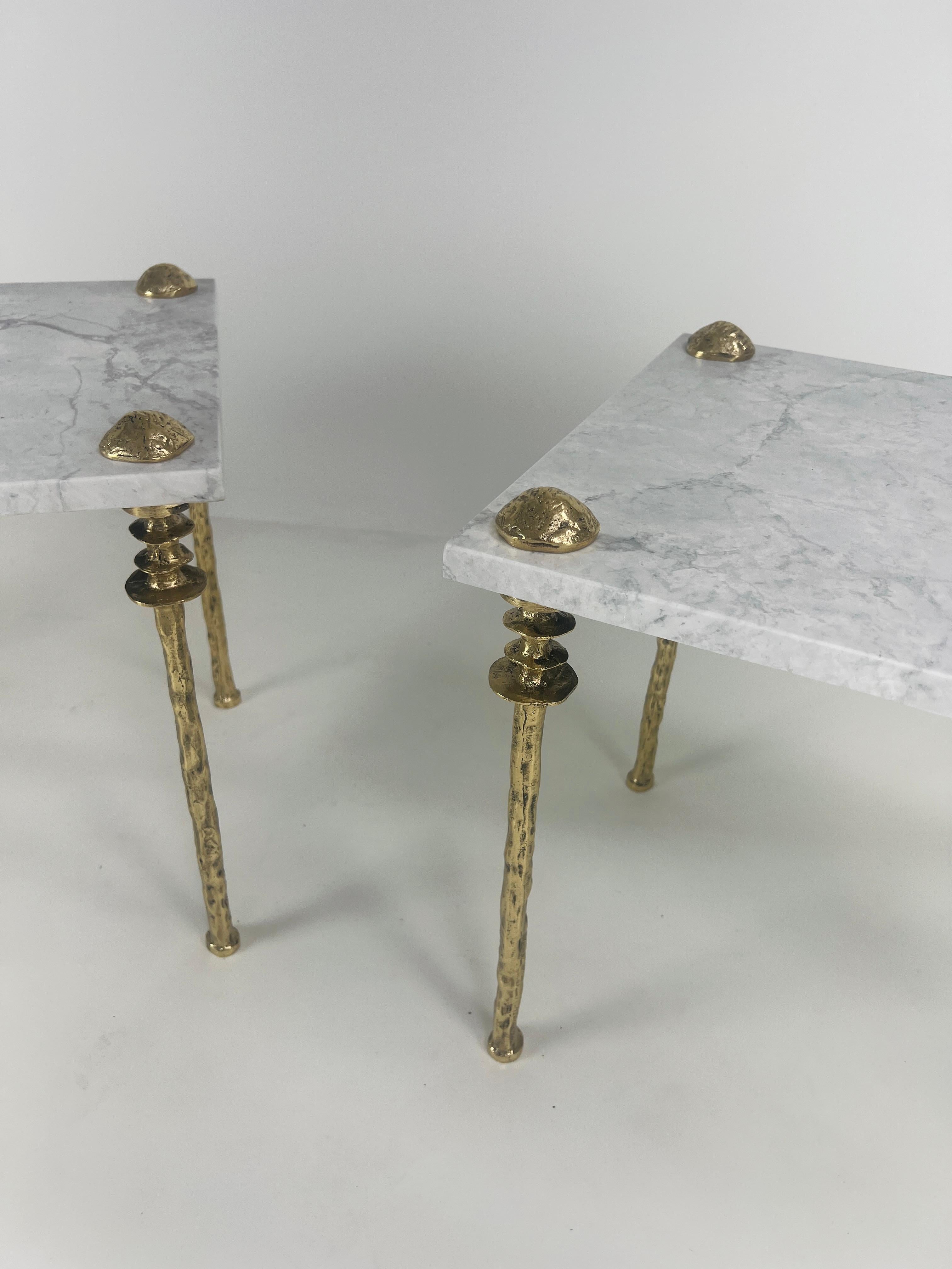 Coppia di tavolini Sorgue, bronzo dorato - di Bourgeois Boheme Atelier in vendita 5