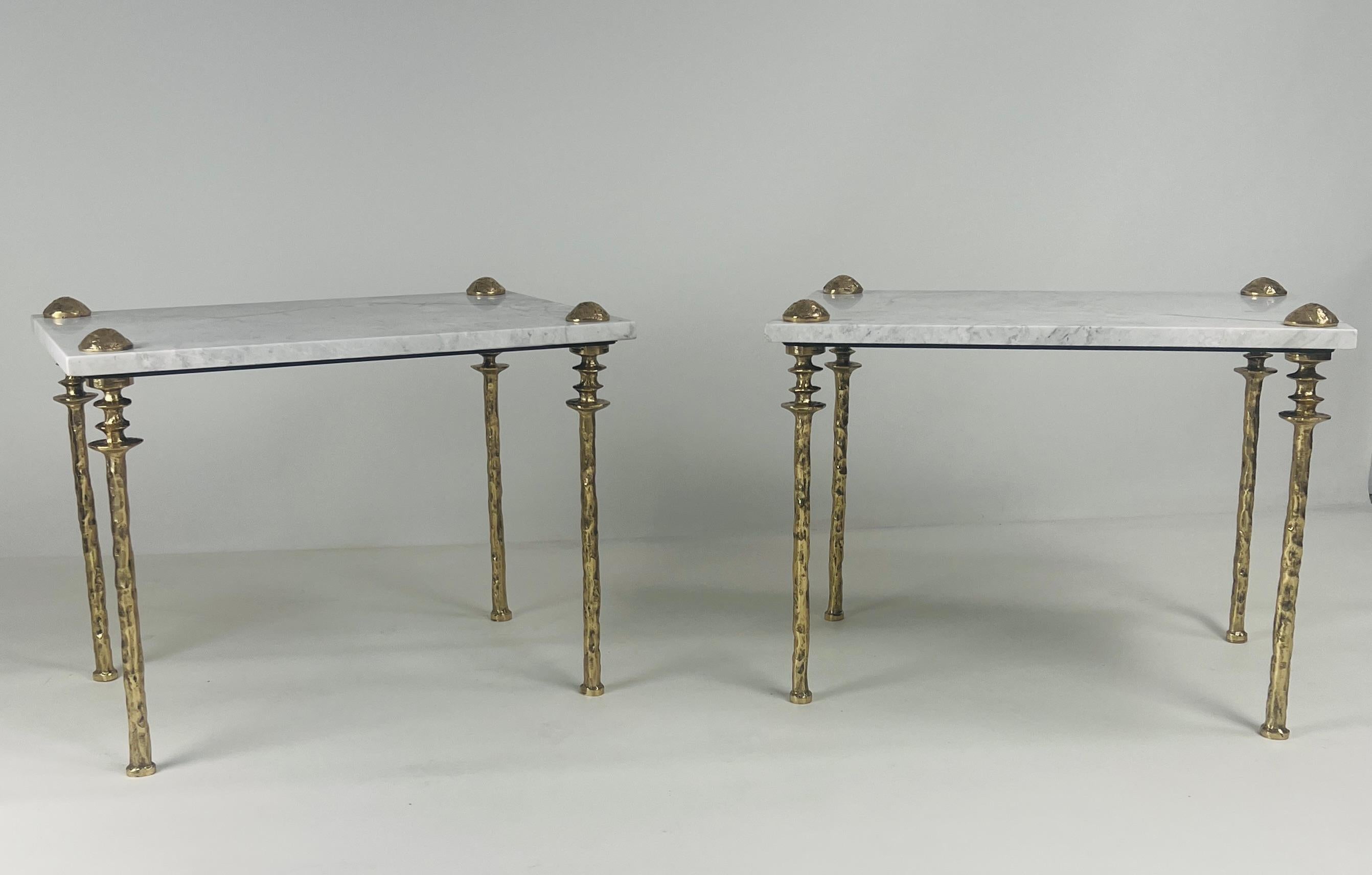 Coppia di tavolini Sorgue, bronzo dorato - di Bourgeois Boheme Atelier in vendita 7