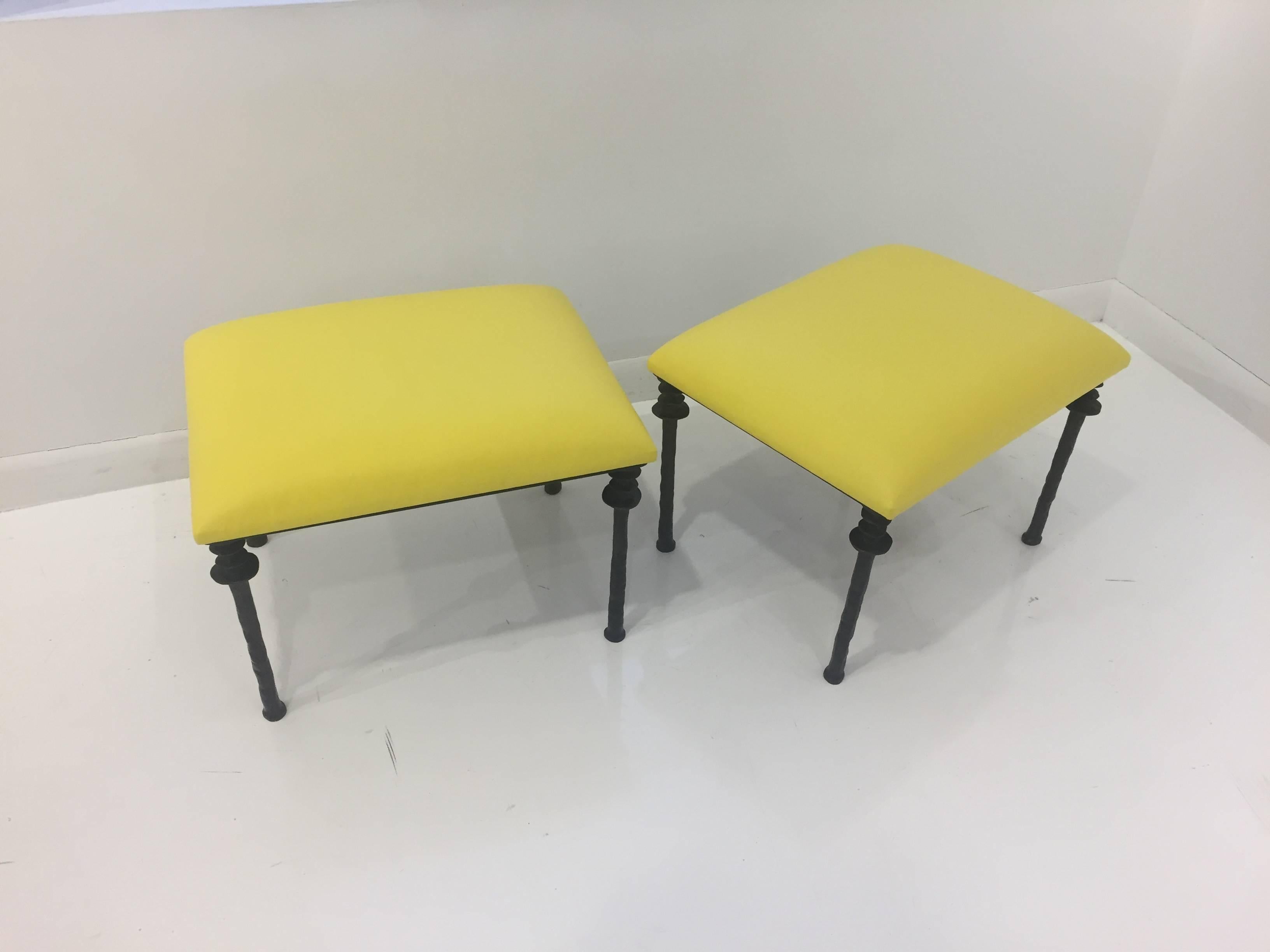 Contemporary Pair of Sorgue Stools by Bourgeois Boheme Atelier