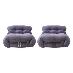 Pair of "Soriana" Armchairs Designed by Tobia Scarpa Edited by Cassina, 1960s