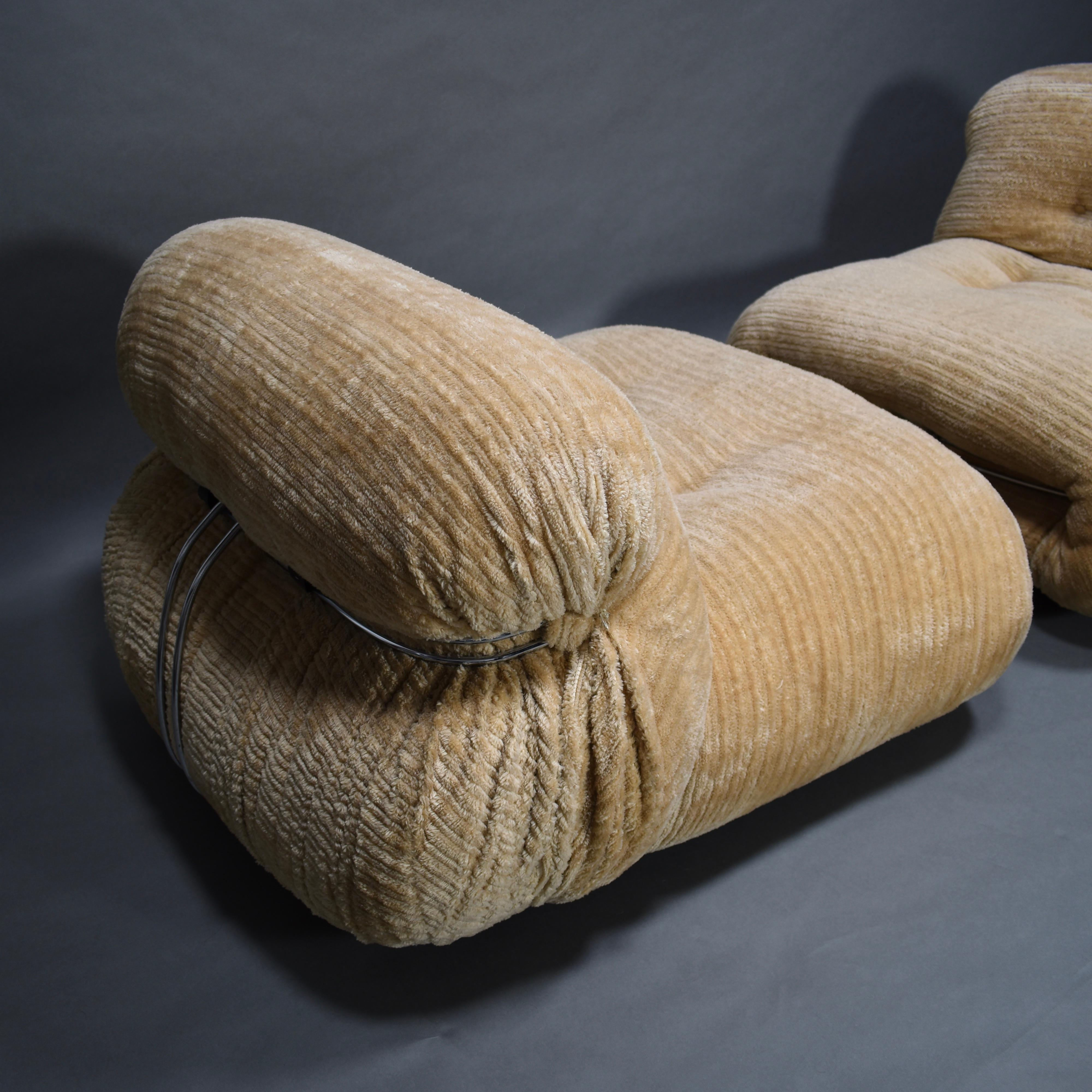 Pair of Soriana Chairs by Afra and Tobia Scarpa for Cassina, Italy, circa 1970 8