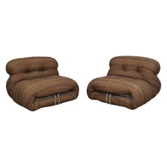 Pair of Soriana Chairs by Afra and Tobia Scarpa for Cassina, Italy