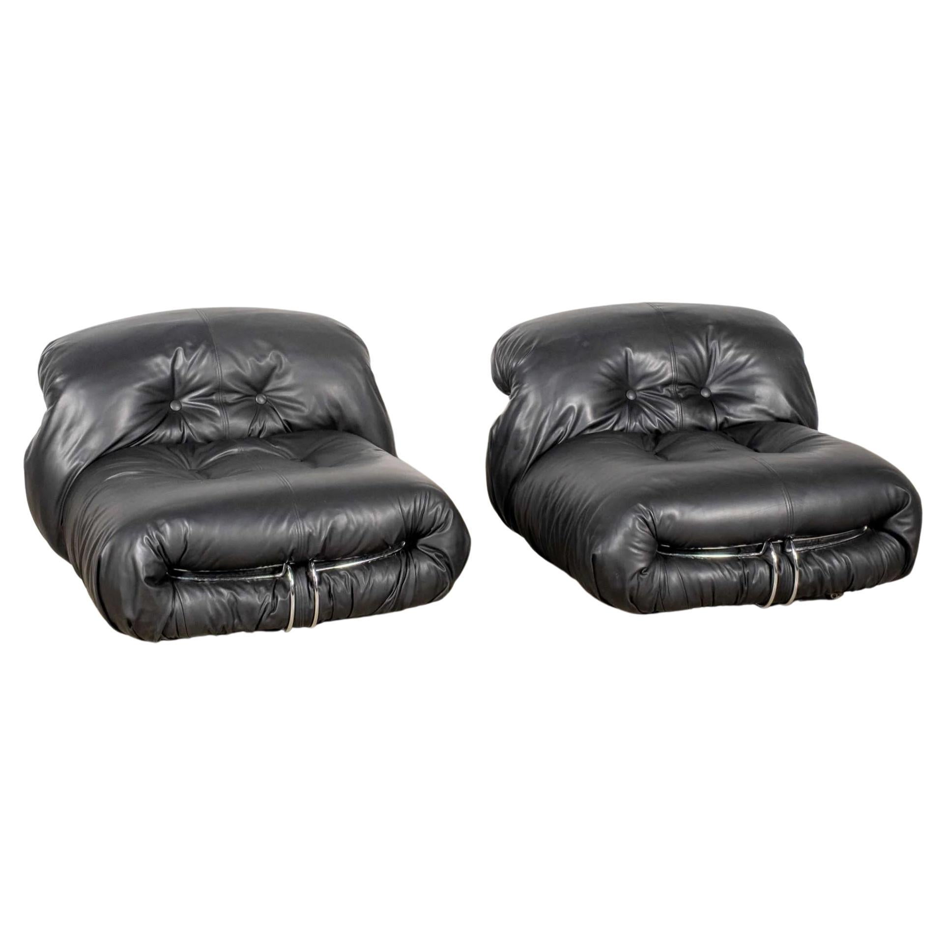 Pair of Soriana Lounge Chairs by Afra 
Tobia Scarpa for Cassina For Sale