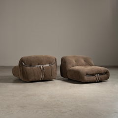 Pair of Soriana Lounge Chairs, by Afra & Tobia Scarpa