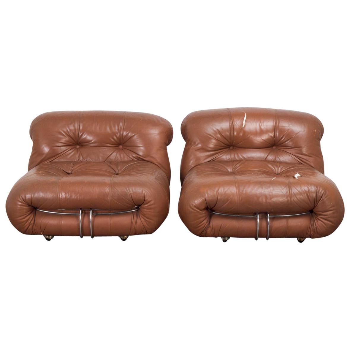 Pair of Soriana Lounge Chairs for Cassina
