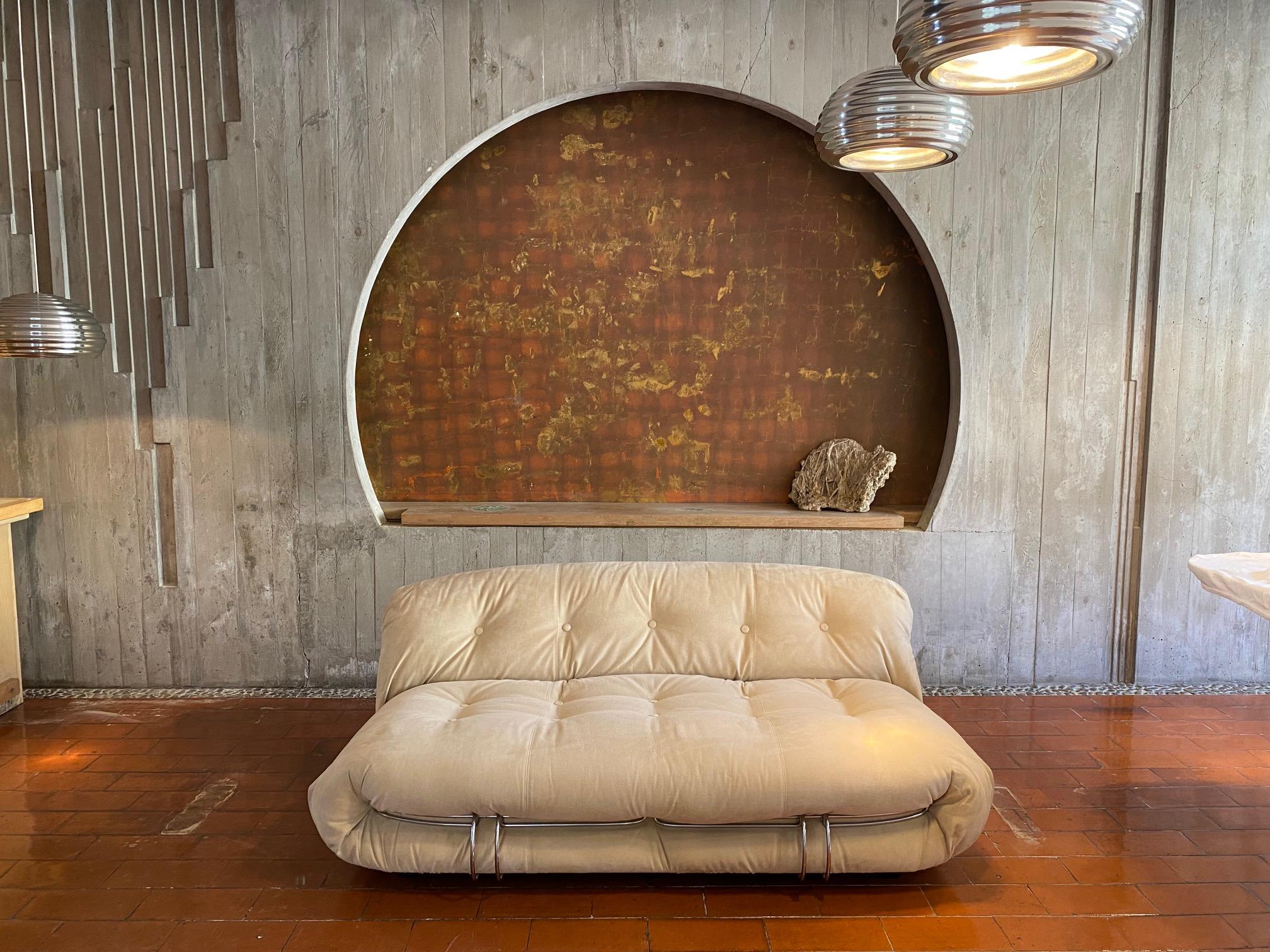 Late 20th Century Pair of Soriana Sofas, by Afra & Tobia Scarpa, Cassina, Italy, 1970s For Sale