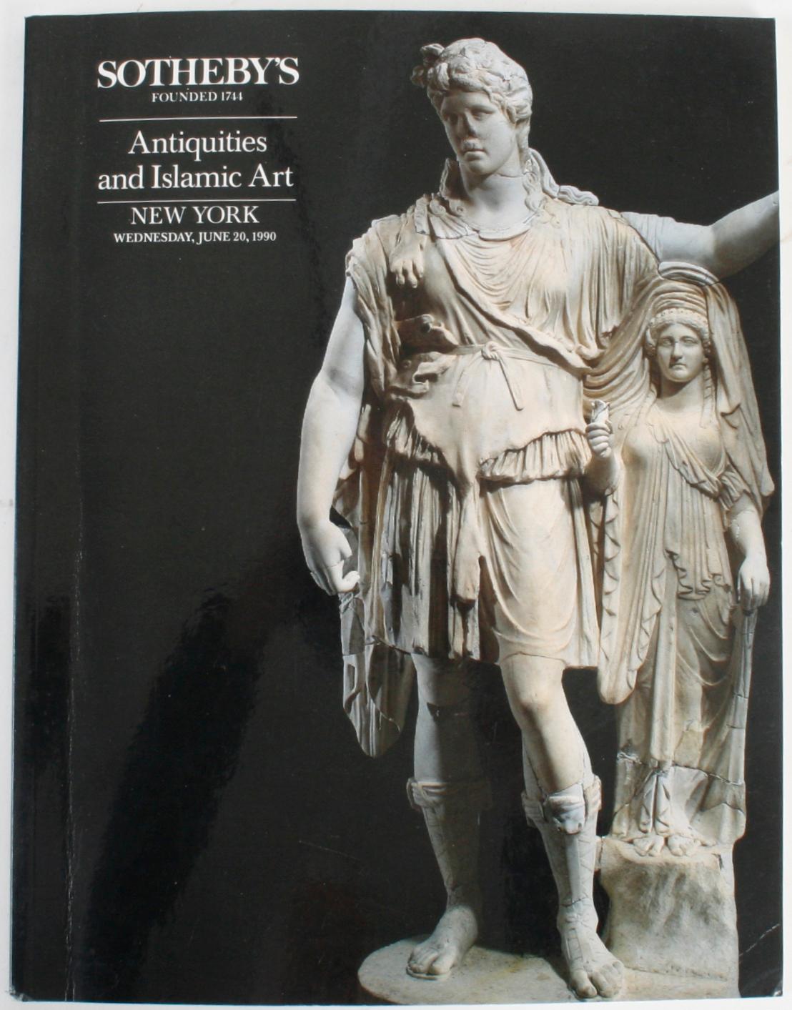 Sotheby's New York: Antiquities and Islamic Art, 1990. Egyptian, Greek, Etruscan, Roman and Western Asiatic Antiquities and Islamic Works of Art. 230 lots. Sotheby's London: Antiquities, 1985. Ancient glass, Egyptian, Middle Eastern Greek, Etruscan