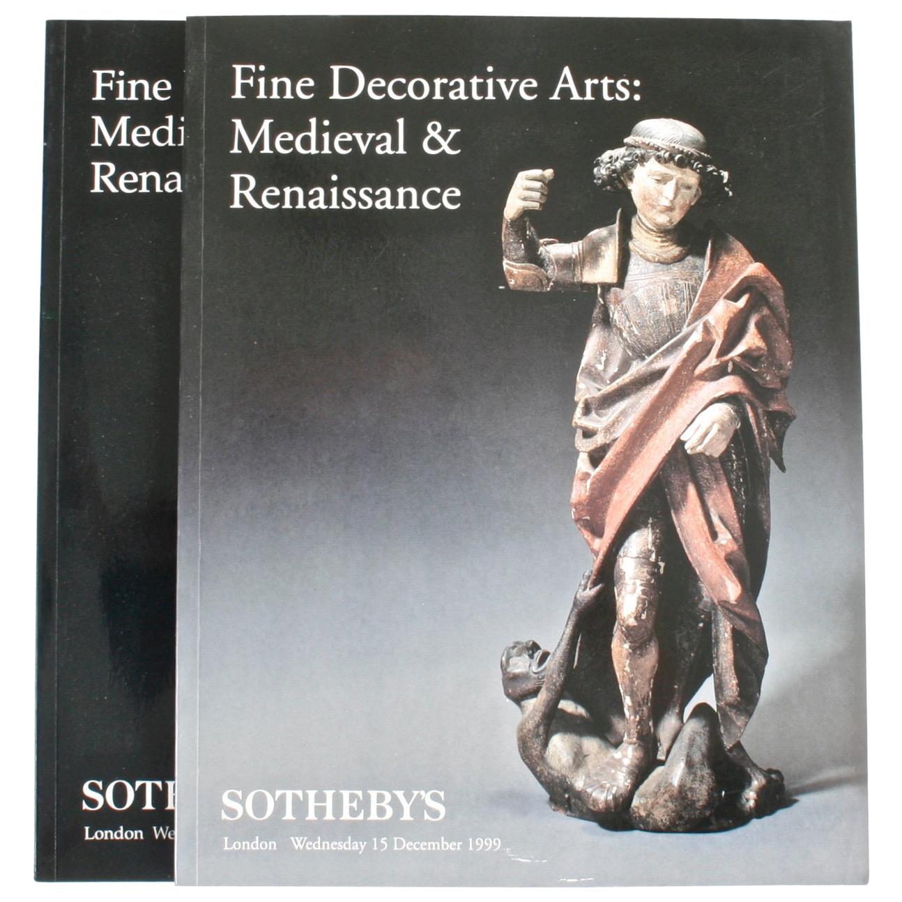 Pair of Sotheby's Catalogues on Fine Decorative Arts: Medieval & Renaissance