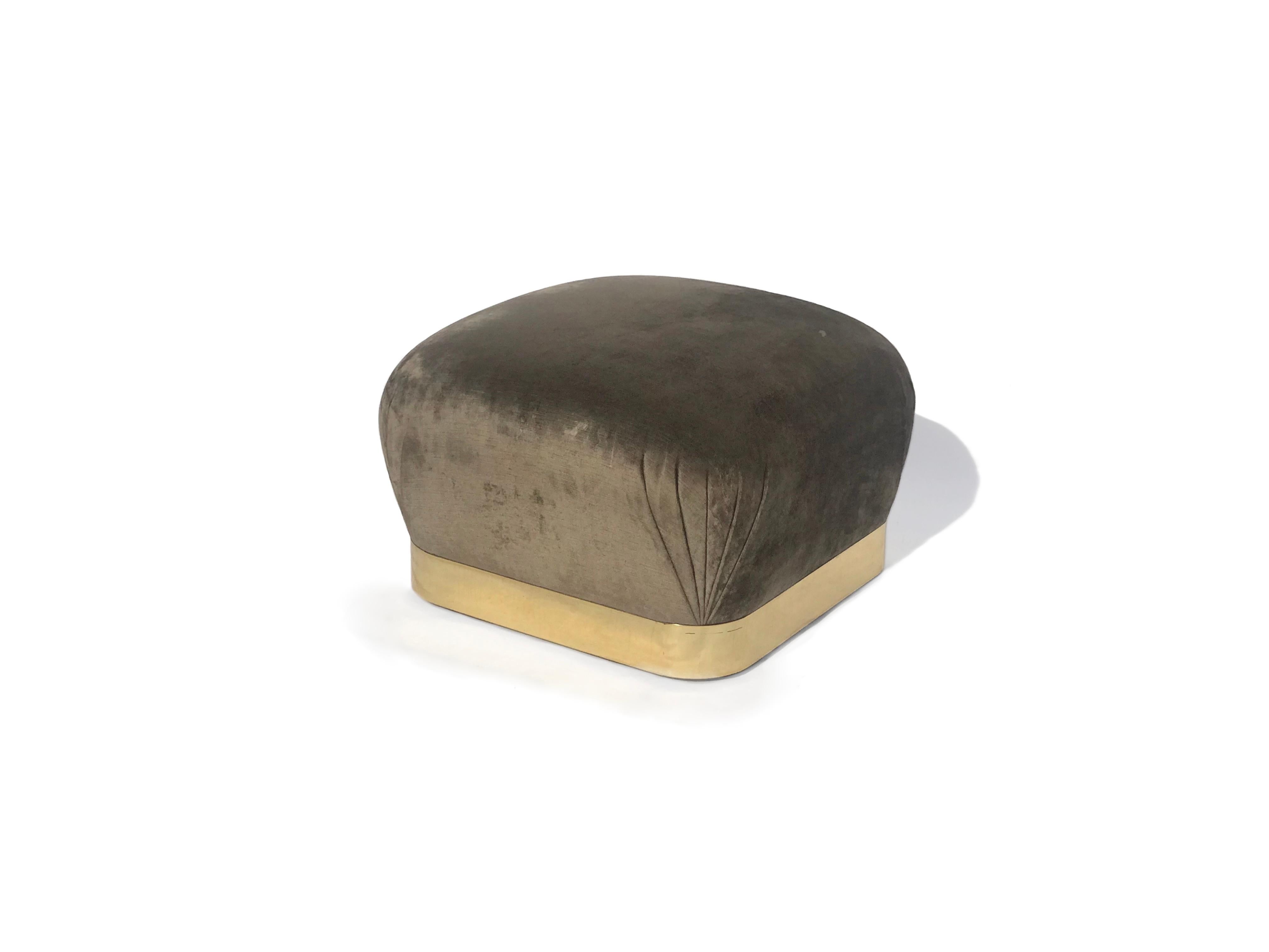 Américain Paire de poufs Soufflé par Karl Springer en vente