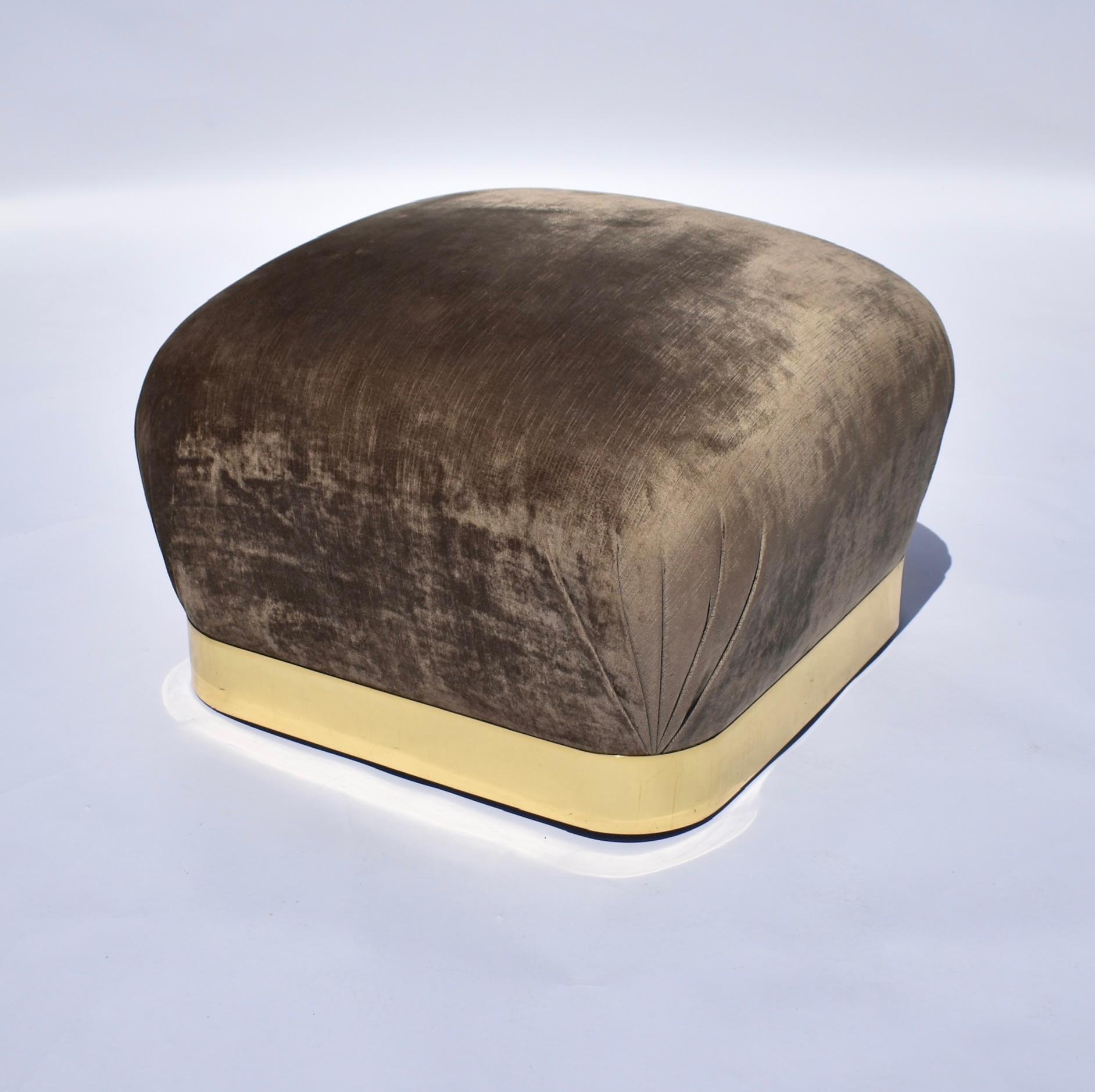 Fine XX secolo Coppia di pouf Soufflé di Karl Springer in vendita