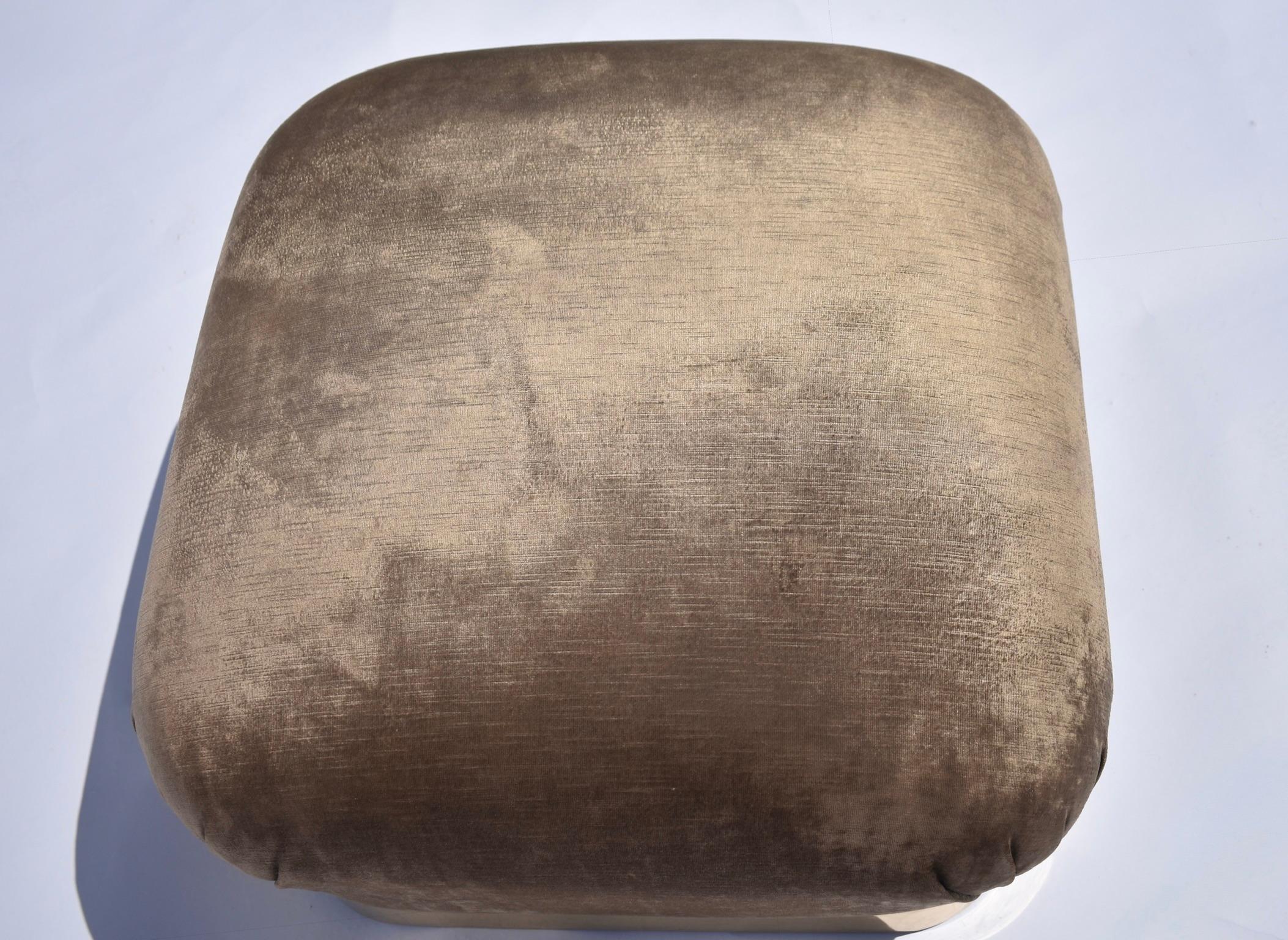 Coppia di pouf Soufflé di Karl Springer in vendita 1