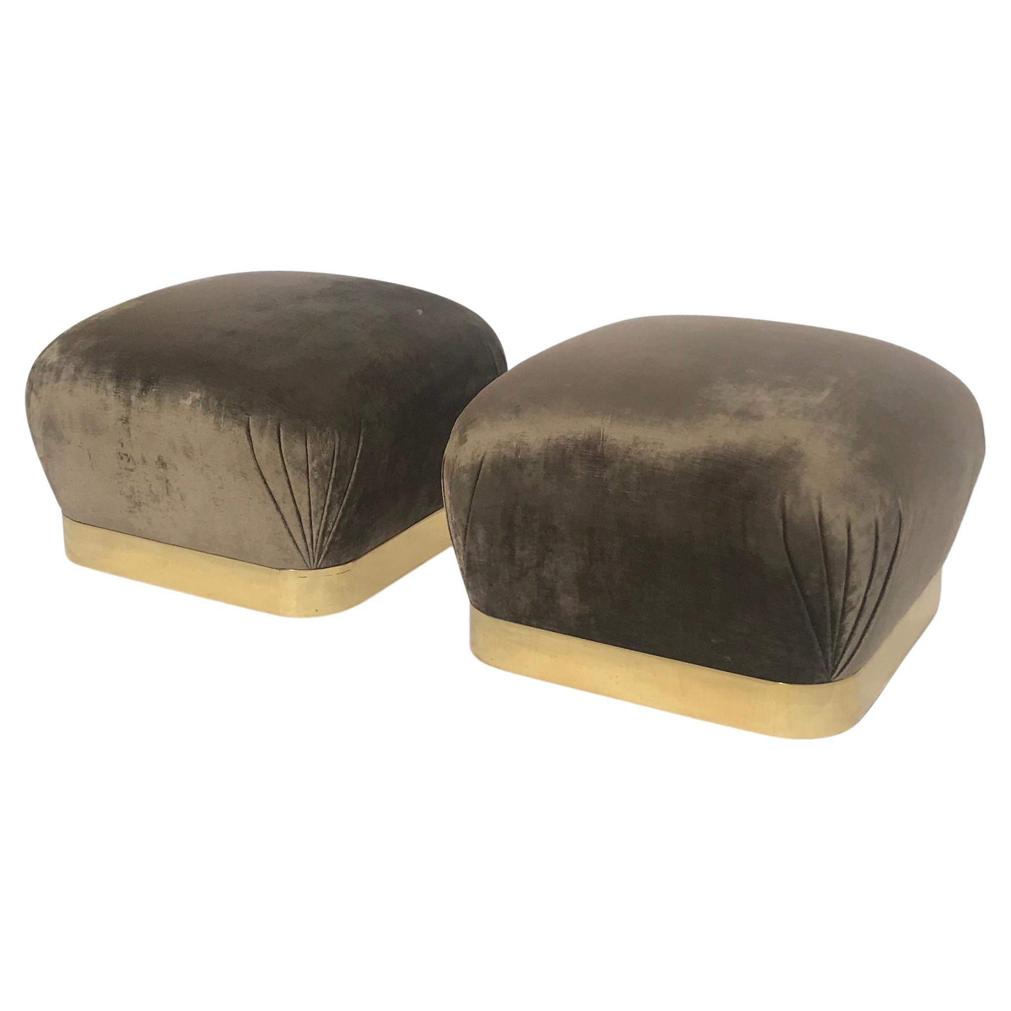 Coppia di pouf Soufflé di Karl Springer