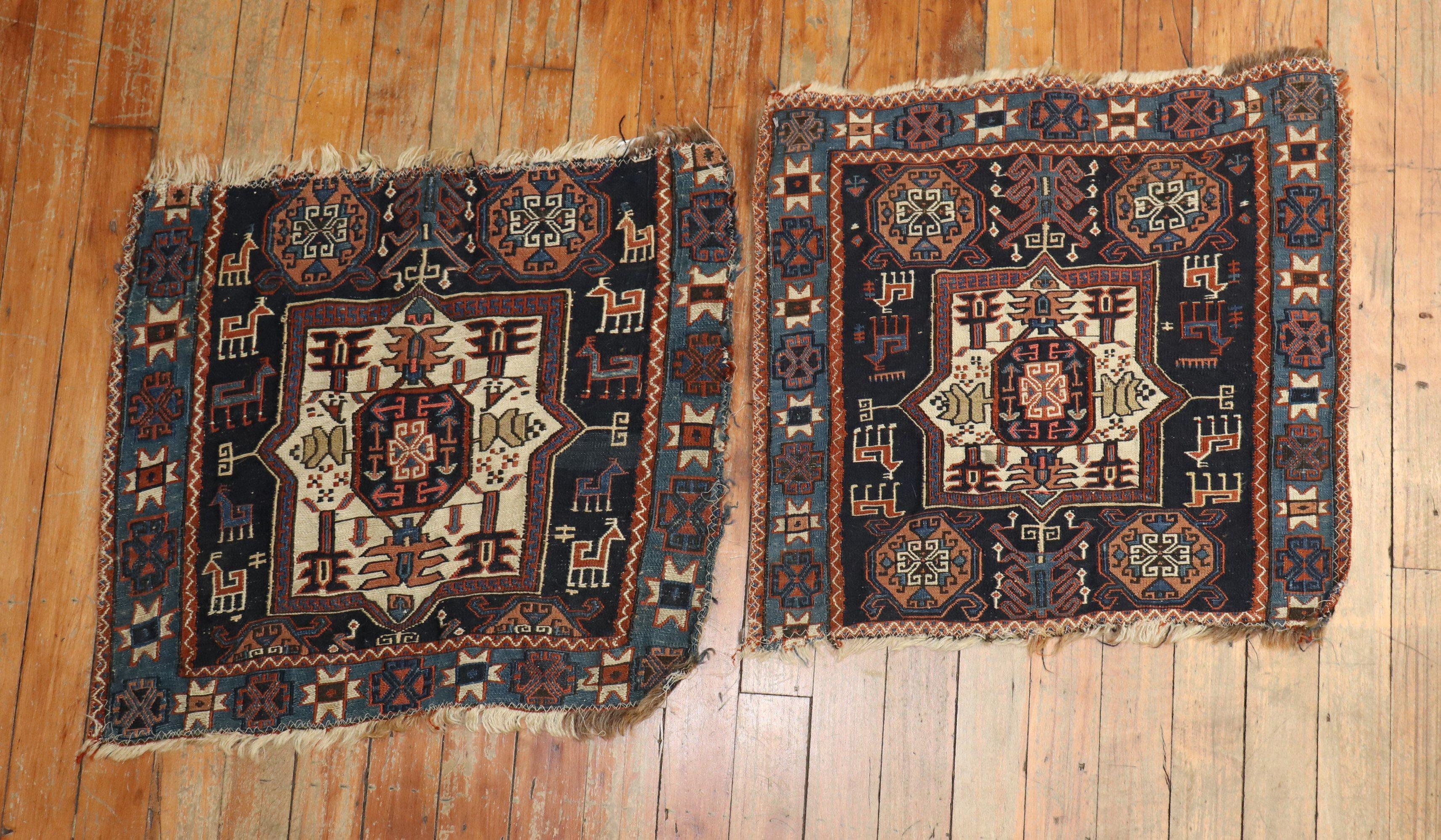 Persian Pair of Soumac Rugs