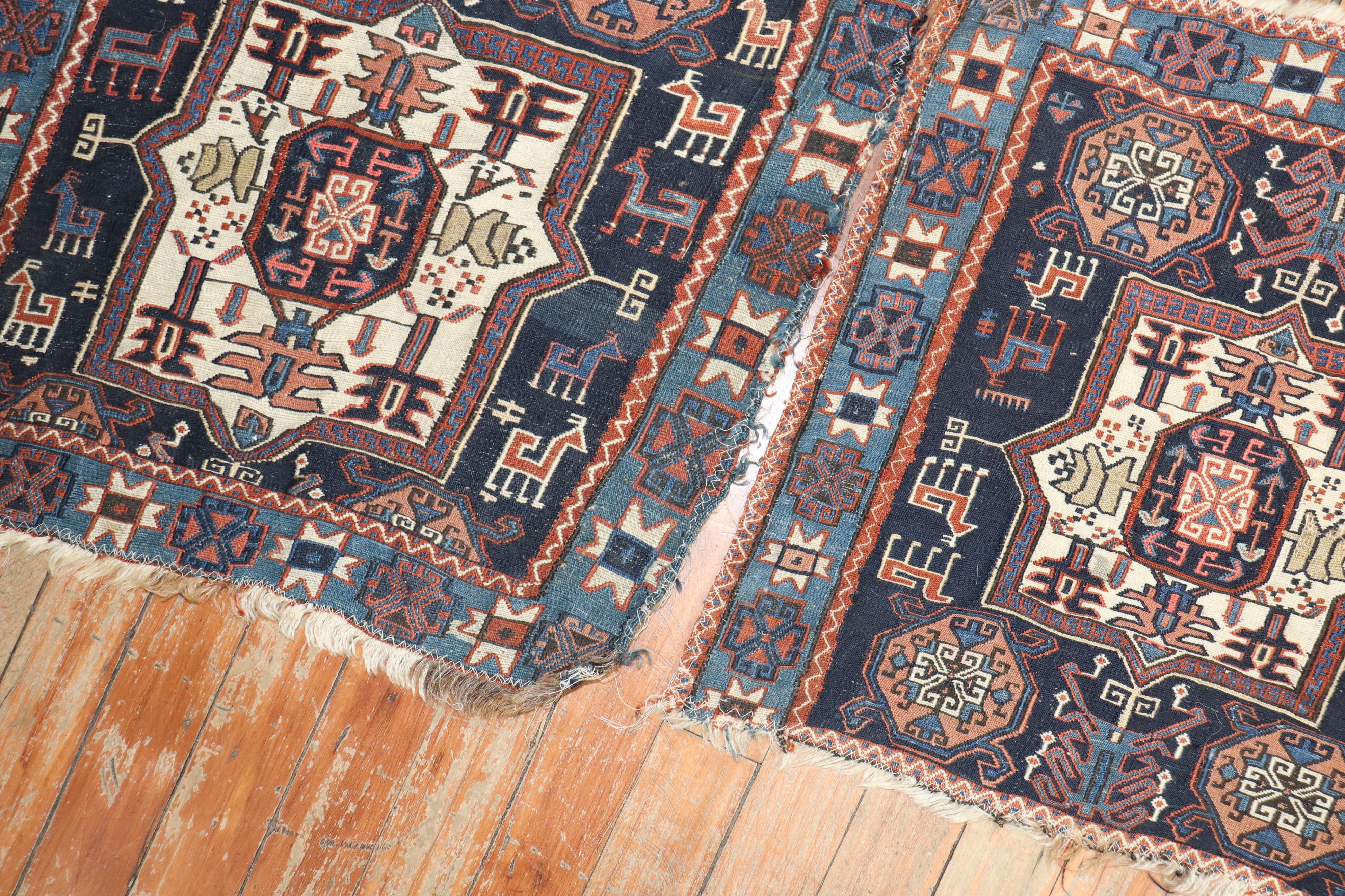 Hand-Woven Pair of Soumac Rugs