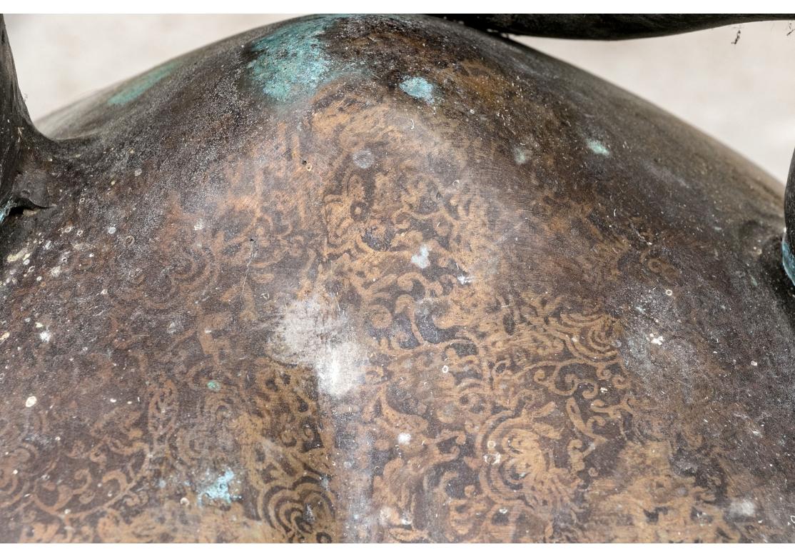 Bronzo Coppia di figure di scimmie in bronzo fuso dell'Asia meridionale in vendita