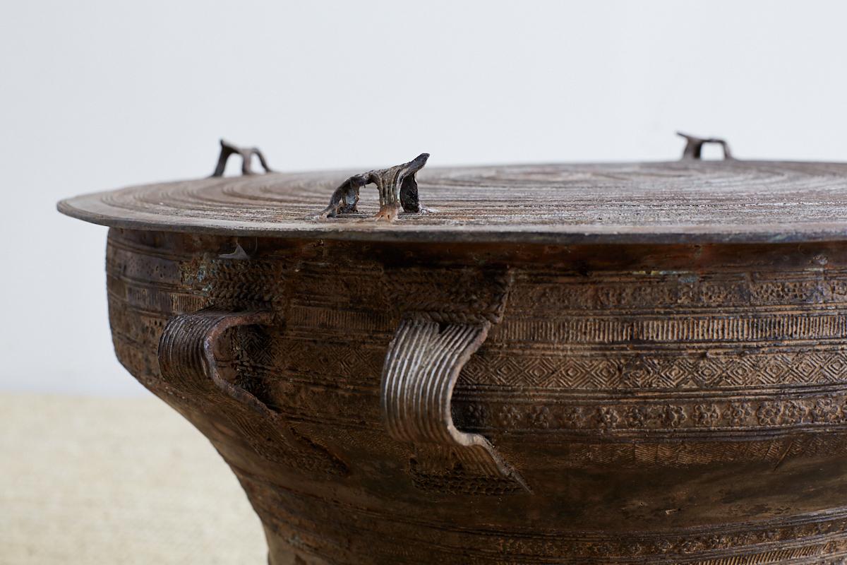 Southeast Asian Bronze Rain Drum Tables or Frog Drums 3